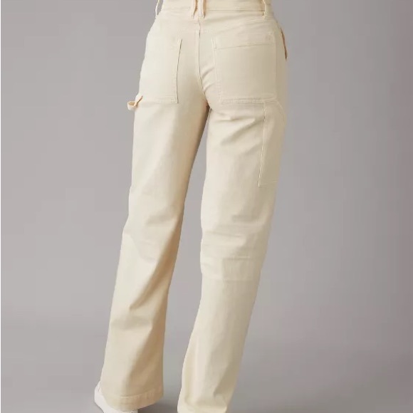 Women's Cream Wide-Leg Pants - Picture 6 of 6